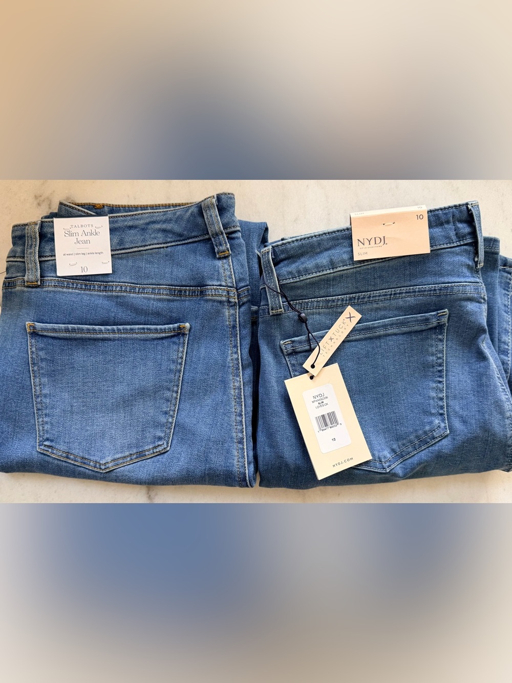 NWT. NYDJ Skinny Jeans and Talbots Slim Ankle Jeans